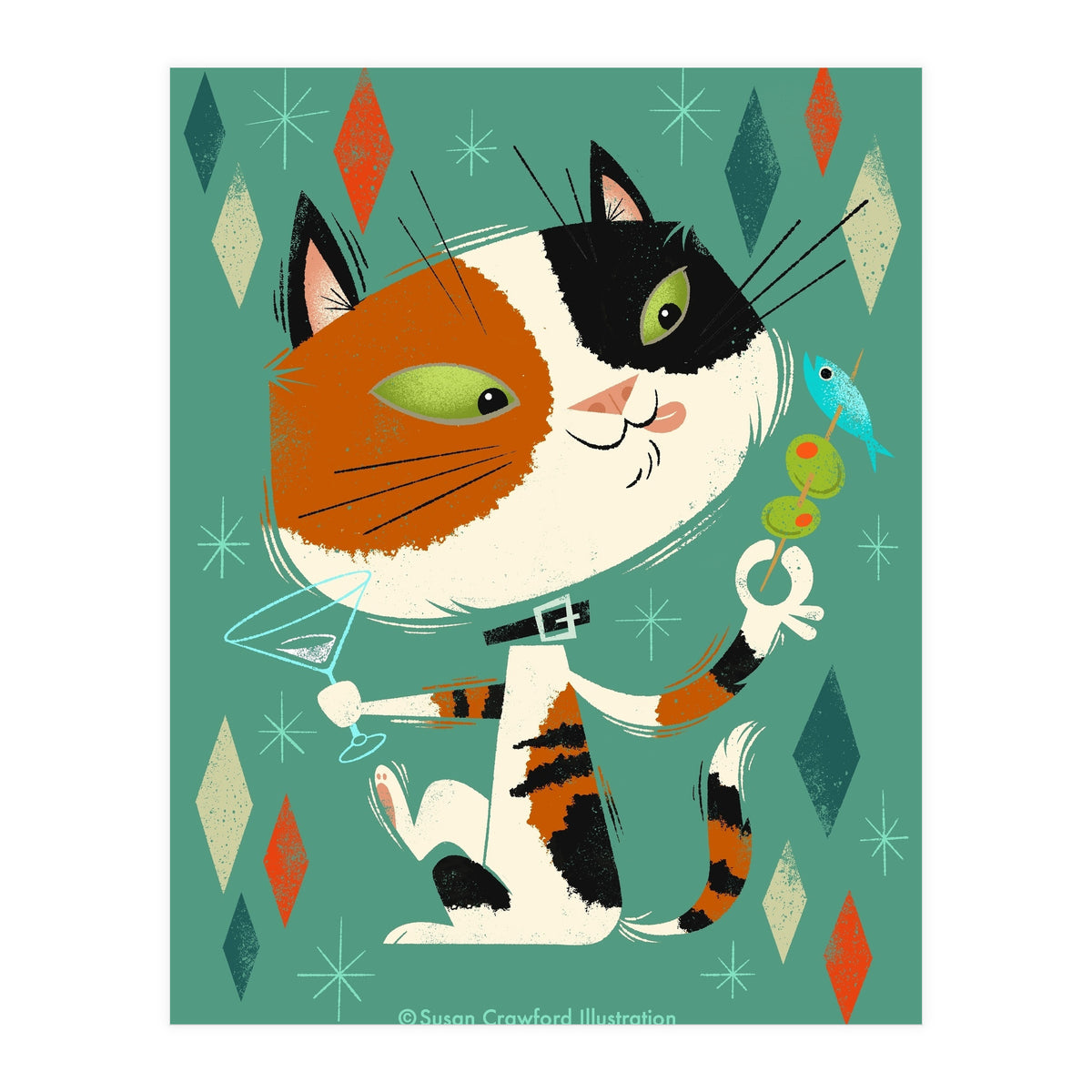 Cat A Tonic Calico (Print Only)