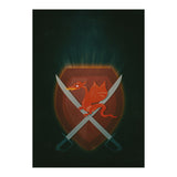 Heraldic dragon and cutlasses (Print Only) thumbnail