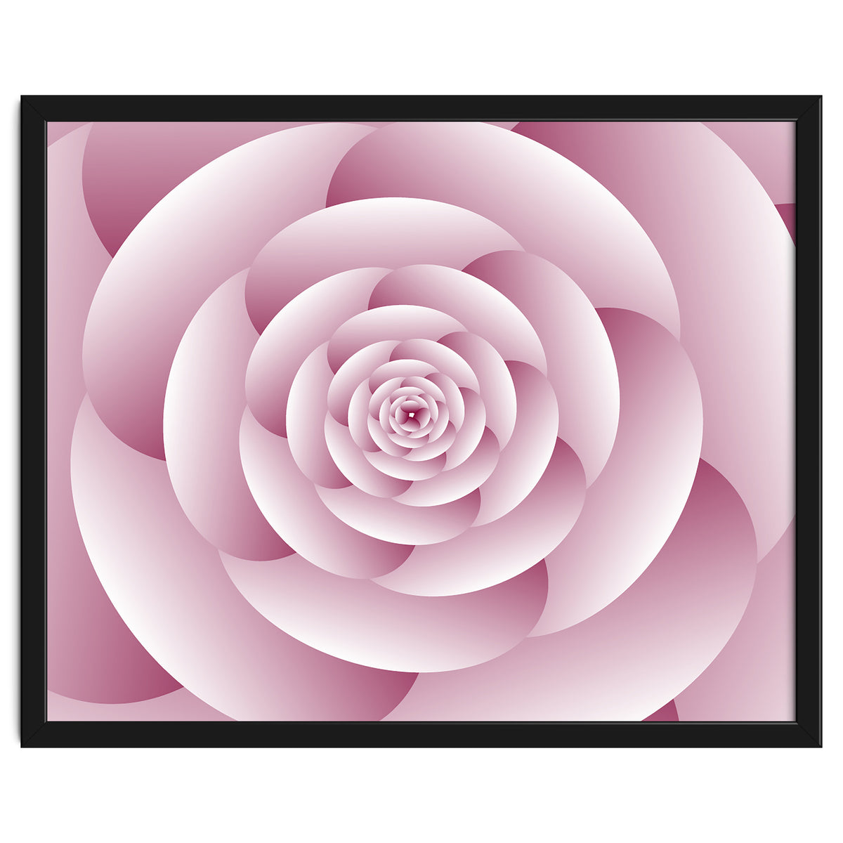 Abstract Rose Spiral 3D Art