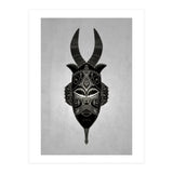 Horned Tribal Mask  (Print Only) thumbnail
