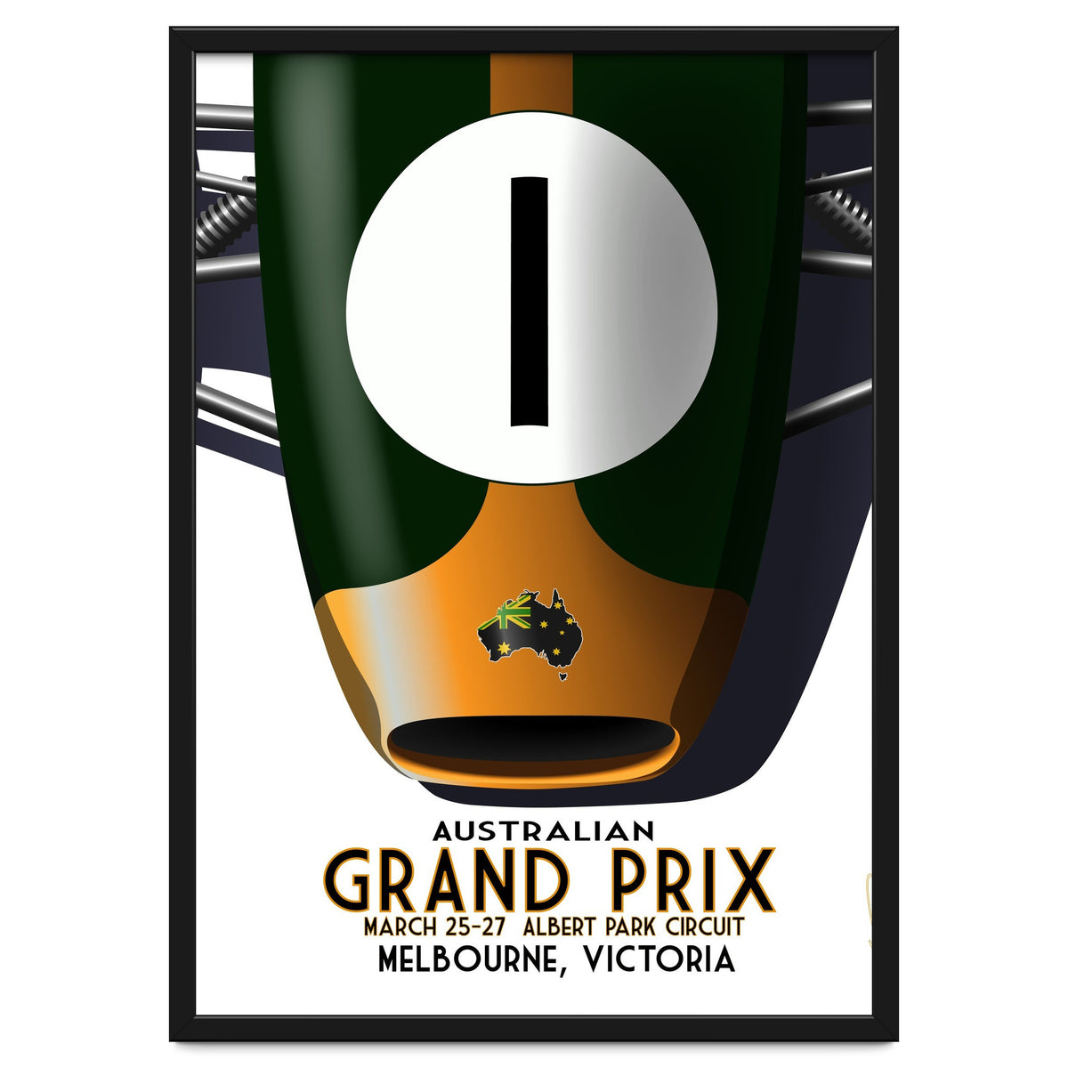 Australian Grand Prix Art Deco poster