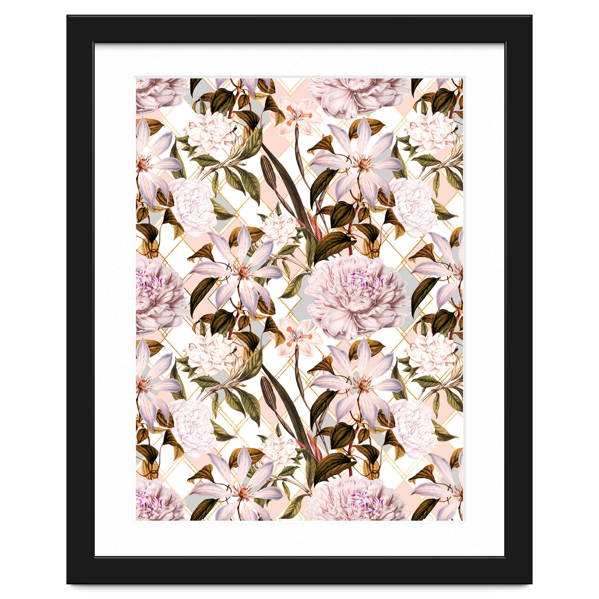 Pink flowering in geometric