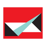 Geometric Shapes No. 49 -  teal, black & red (Print Only) thumbnail