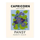 Capricorn Birth Flower Pansy (Print Only) thumbnail
