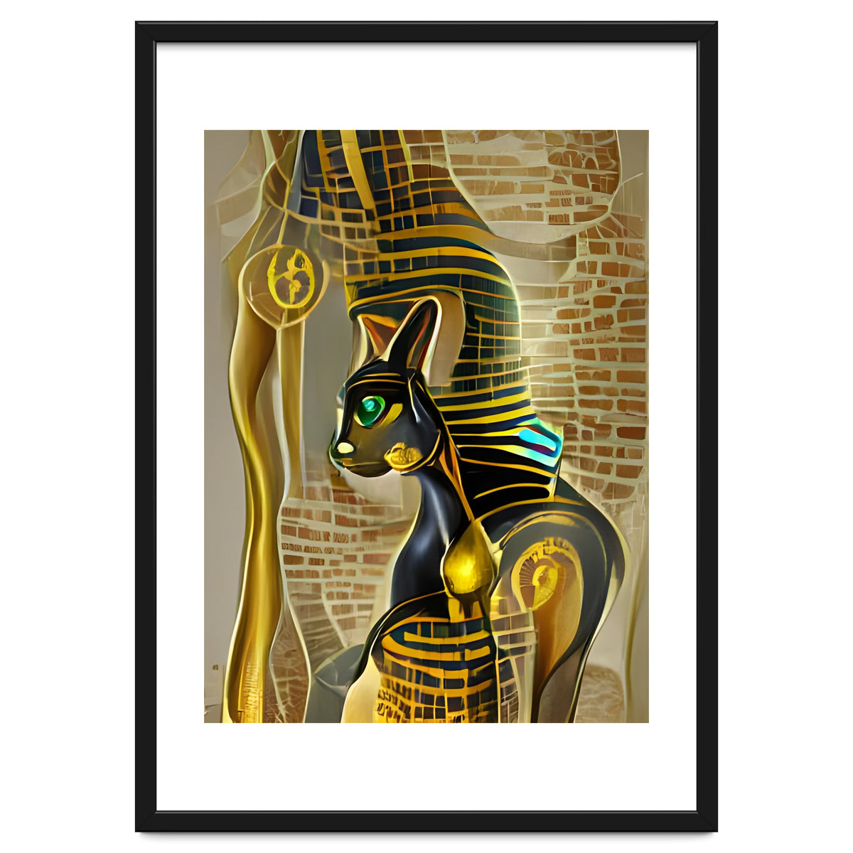 Ancient Egyptian Cat Goddess Bastet AI Art