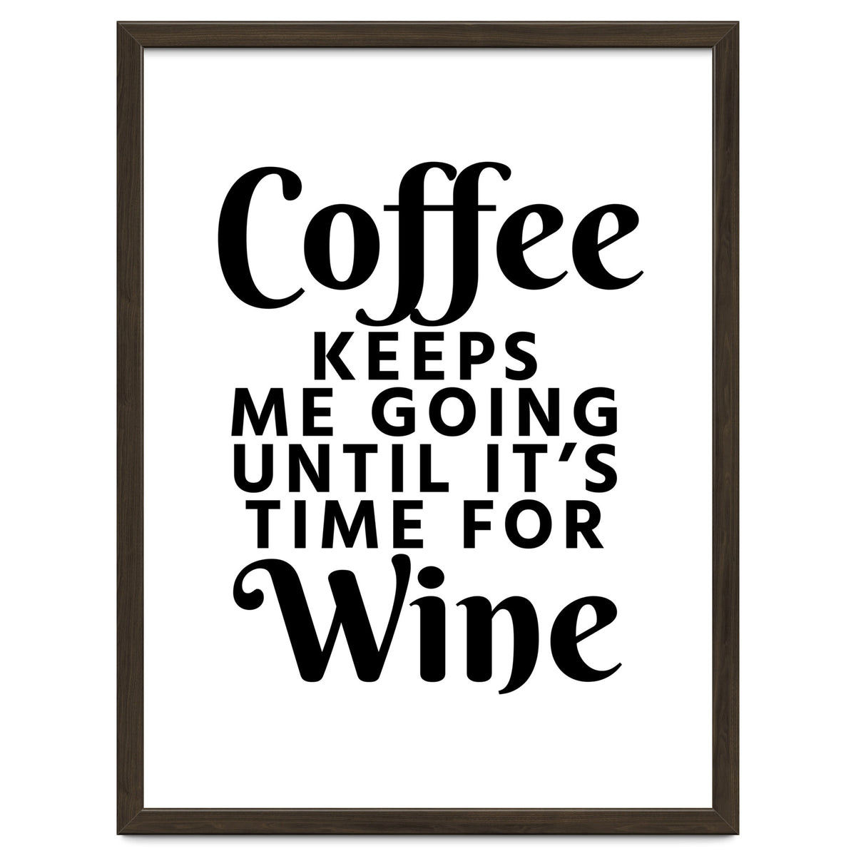 Coffee Keeps Me Going Until It's Time For Wine