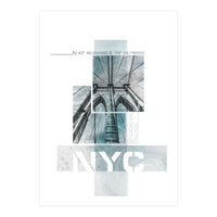 NYC Brooklyn Bridge Details | turquoise marble (Print Only)