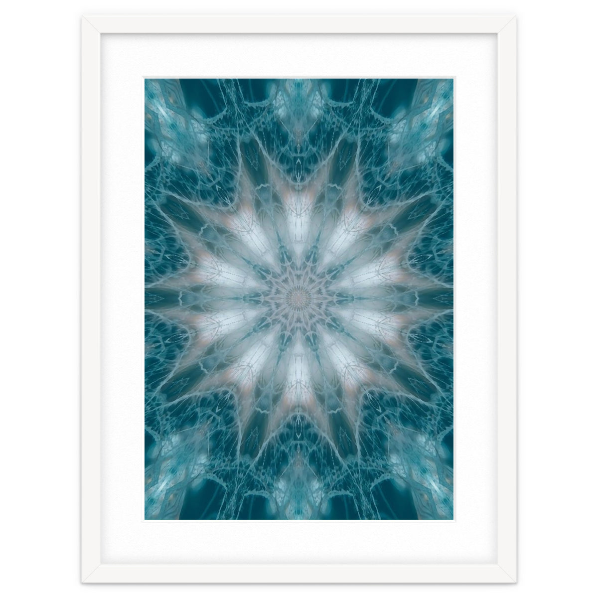 Mandala - Green, White, Rose