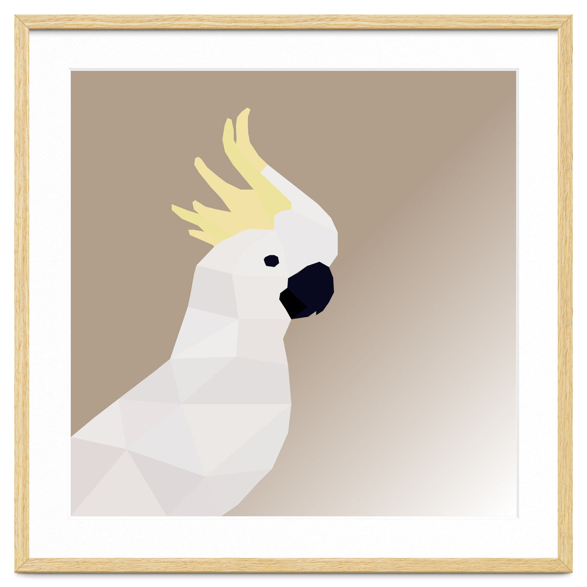 Cockatoo Bird Low Poly Art