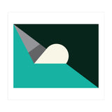 Geometric Shapes No. 56 - teal, grey & black (Print Only) thumbnail
