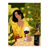 Wine is the answer.What was the question? Drinks Vacation Travel Modern Bohemian Black Woman Fashion  (Print Only) thumbnail