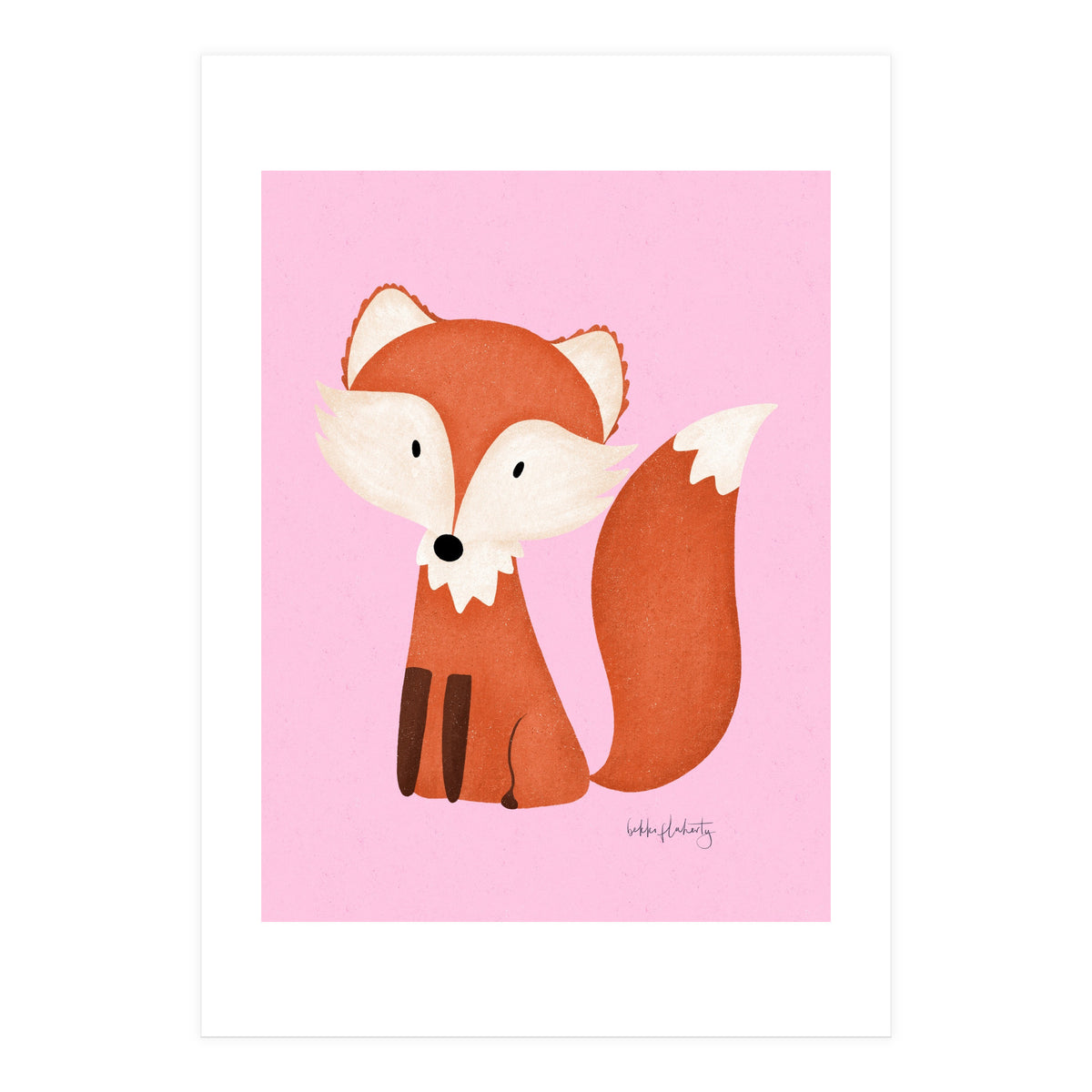 Sitting Fox (Print Only)