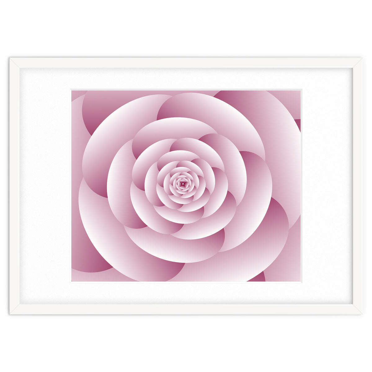 Abstract Rose Spiral 3D Art