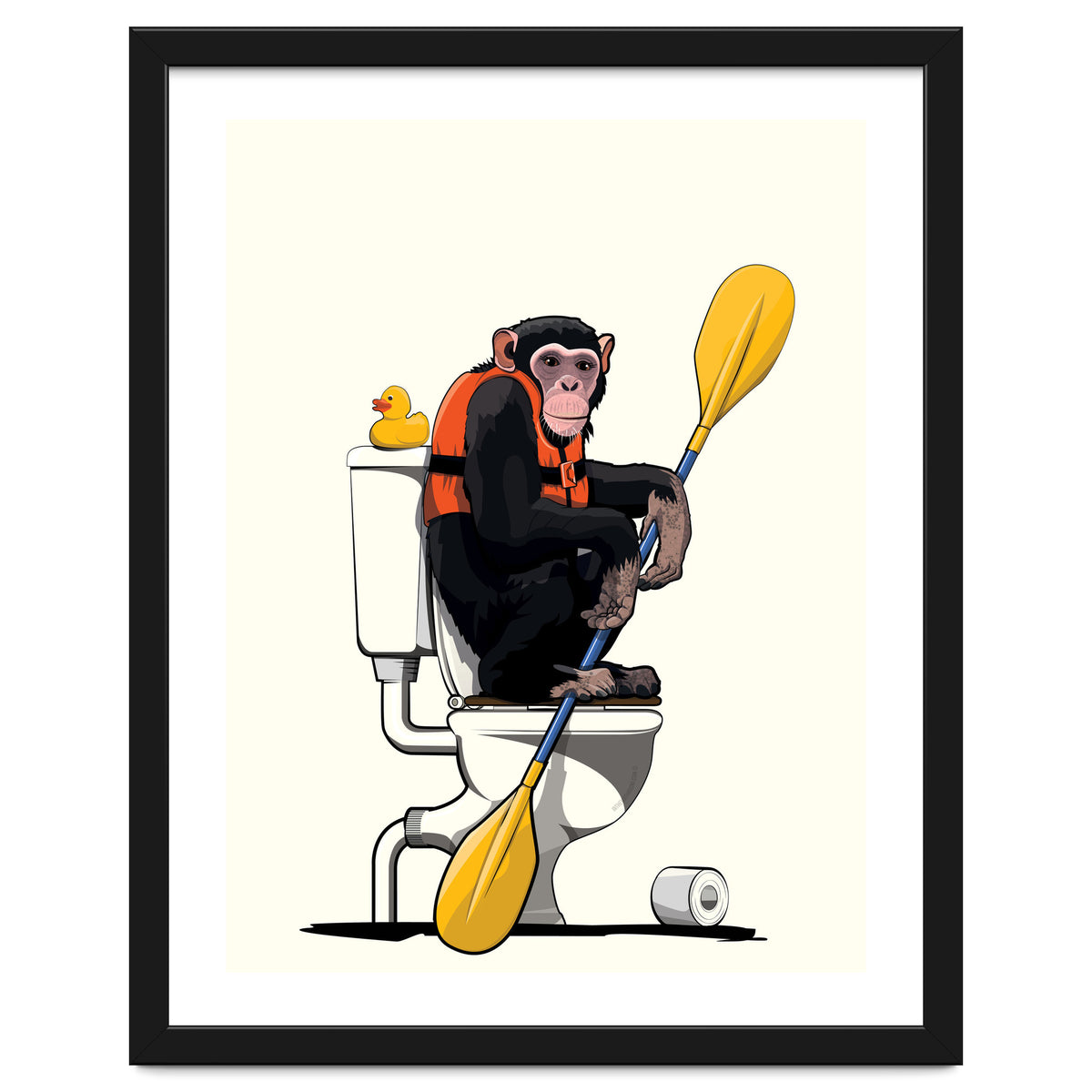 Chimp on the Toilet, Funny Bathroom Humour