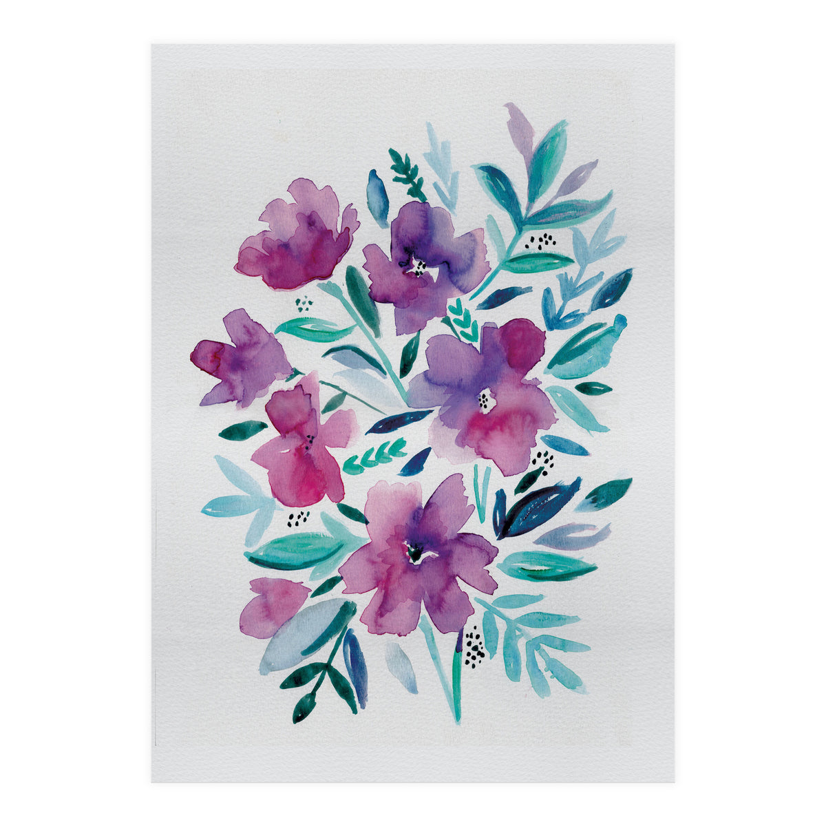 Loose Pink Floral (Print Only)