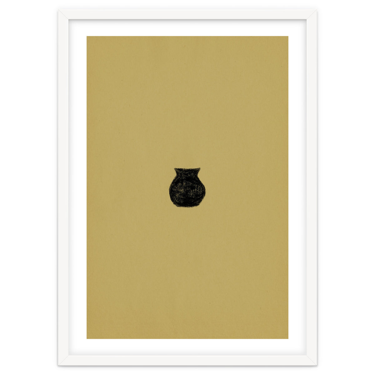 Olive green and black crock