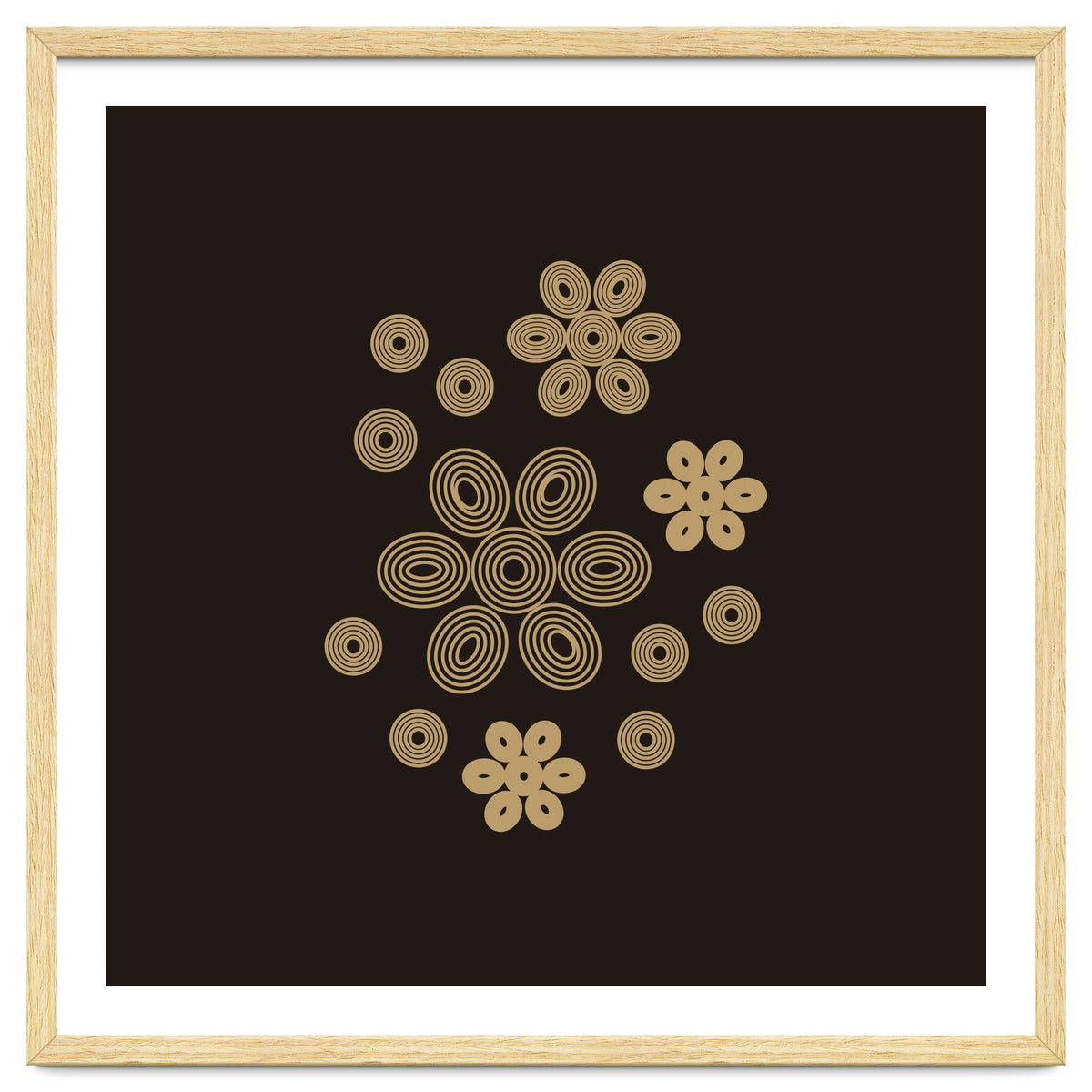 Golden minimal garden | abstract geometric