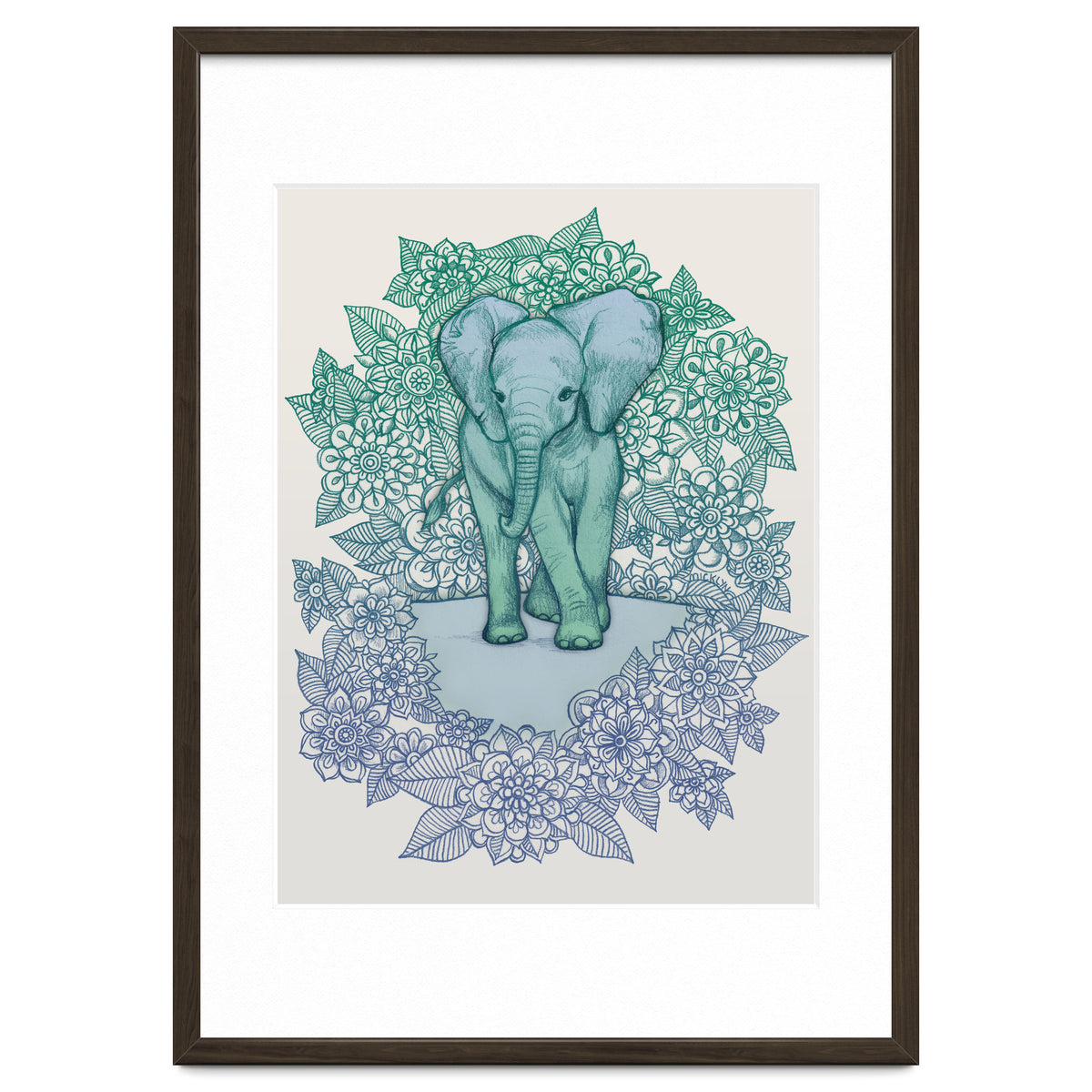 Emerald Elephant in the Lilac Evening