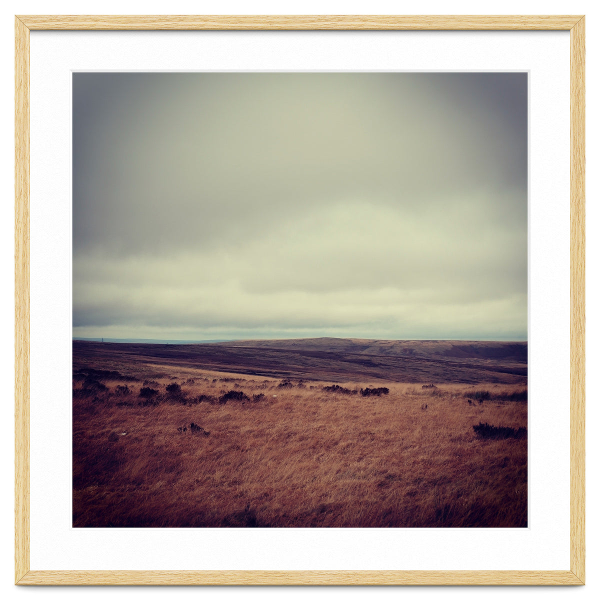 Bleak winter landscape of Saddleworth Moor