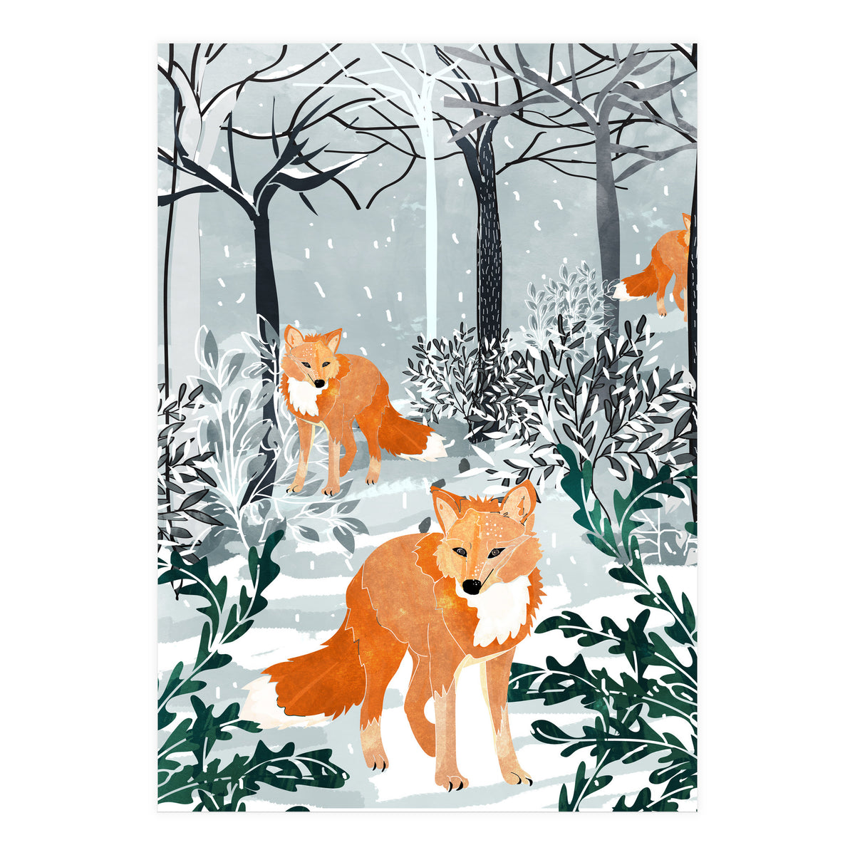 Fox Snow Walk (Print Only)