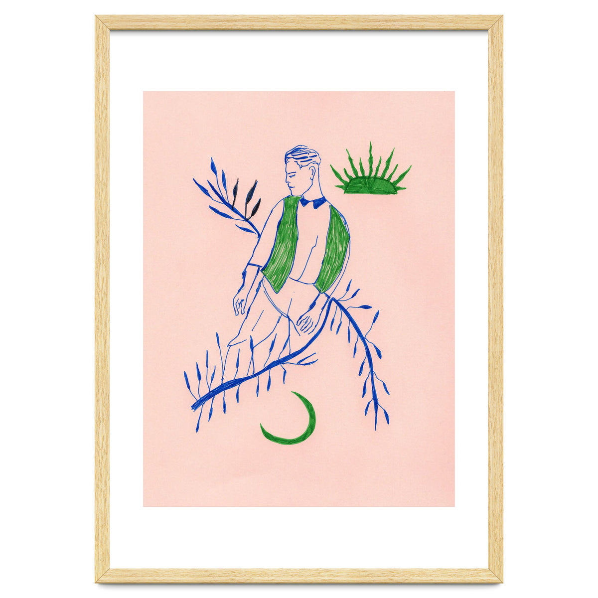 Green boy Midcentury