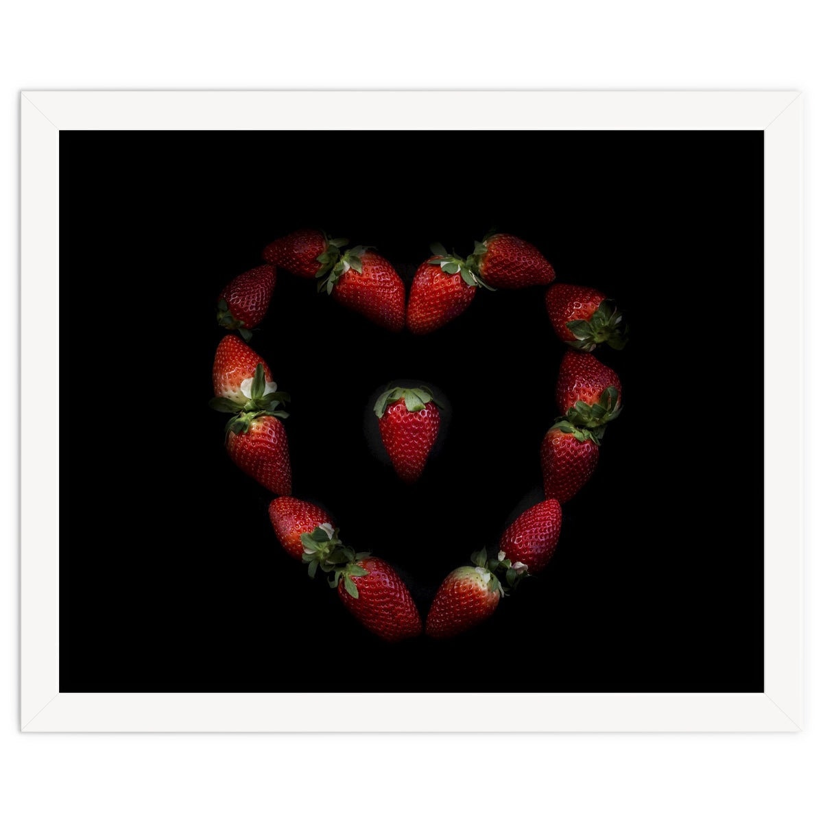 Heart of strawberries