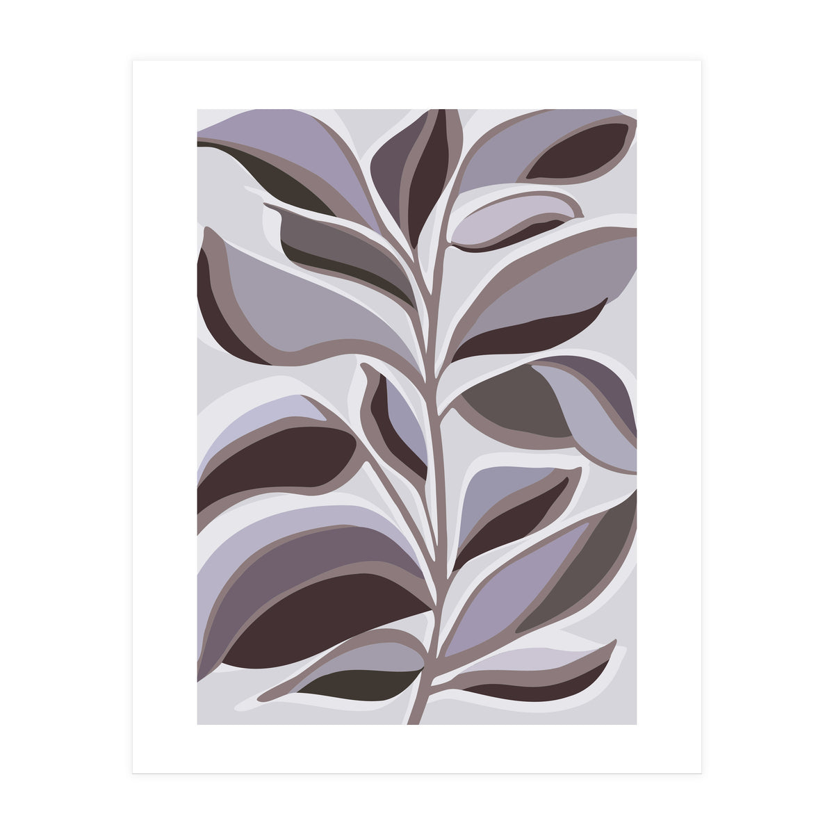 Lavender Floral Abstract (Print Only)