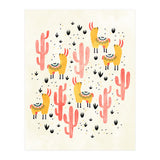Yellow Llamas Red Cacti (Print Only) thumbnail