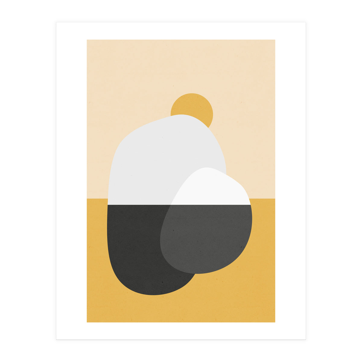 Abstract Boulders - Golden Desert (Print Only)