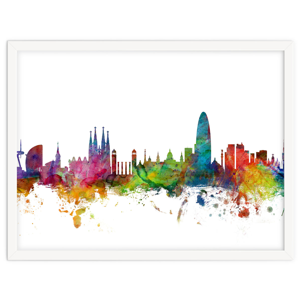 Barcelona Spain Skyline