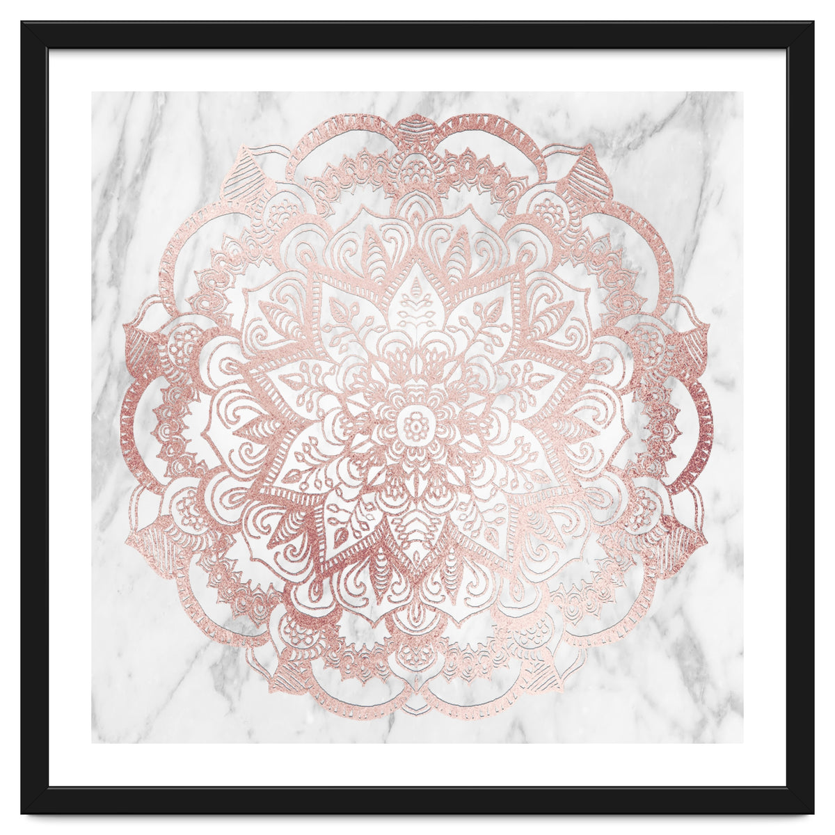 Rose Gold Mandala Star