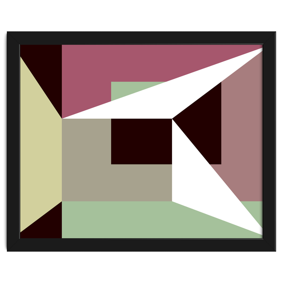 Geometric Shapes No. 26 - green & purple