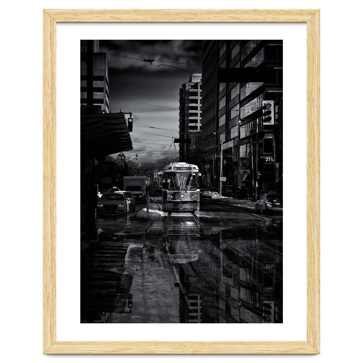 The 512 St. Clair Streetcar Toronto Canada Reflection