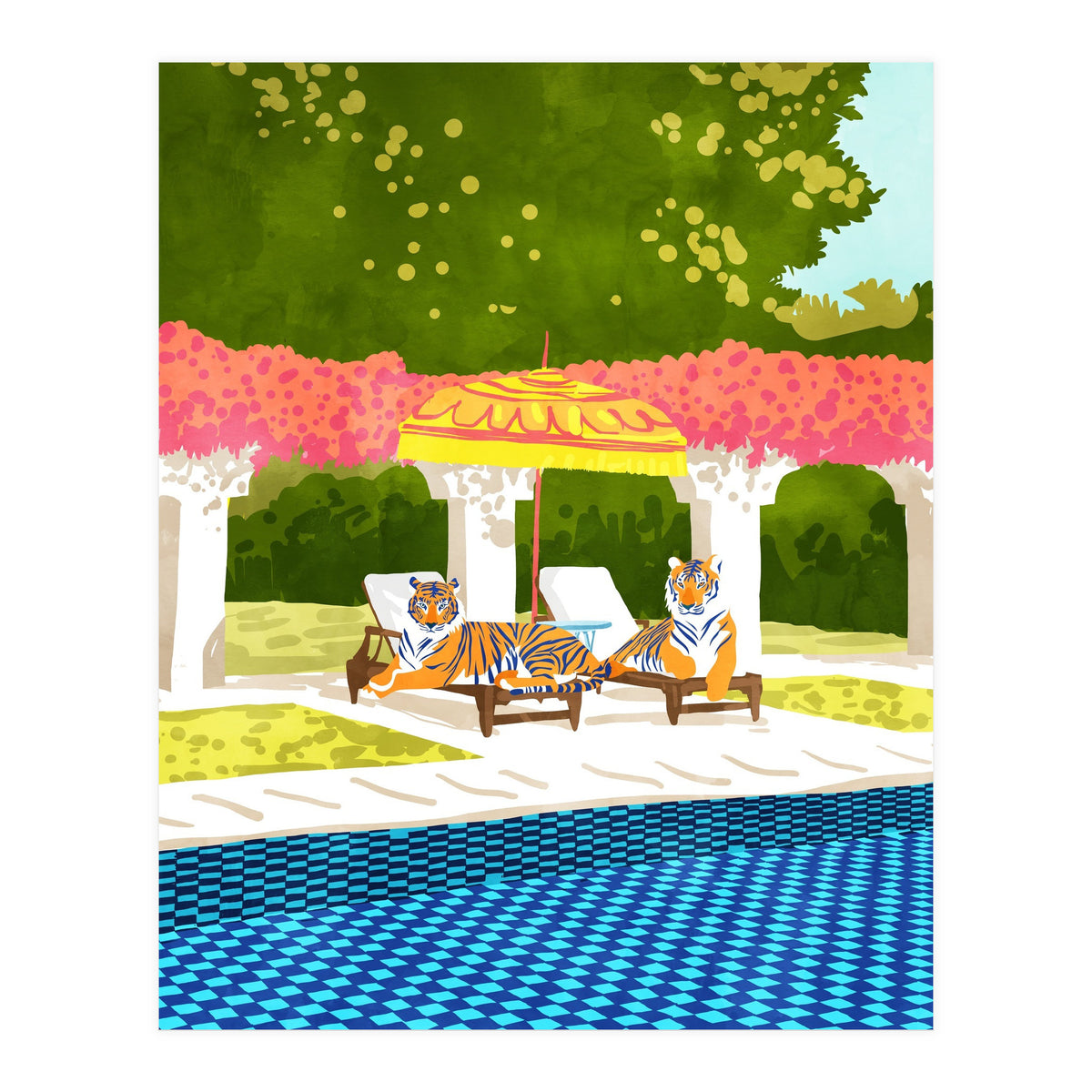 Tiger Vacay (Print Only)