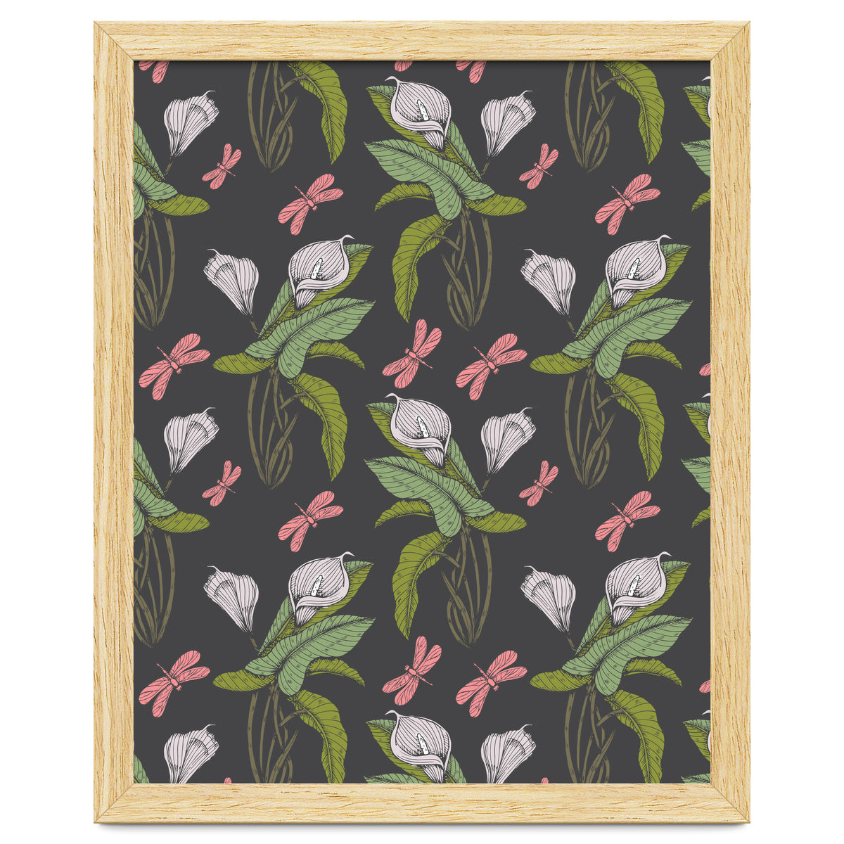 Hand drawn floral dark - 03