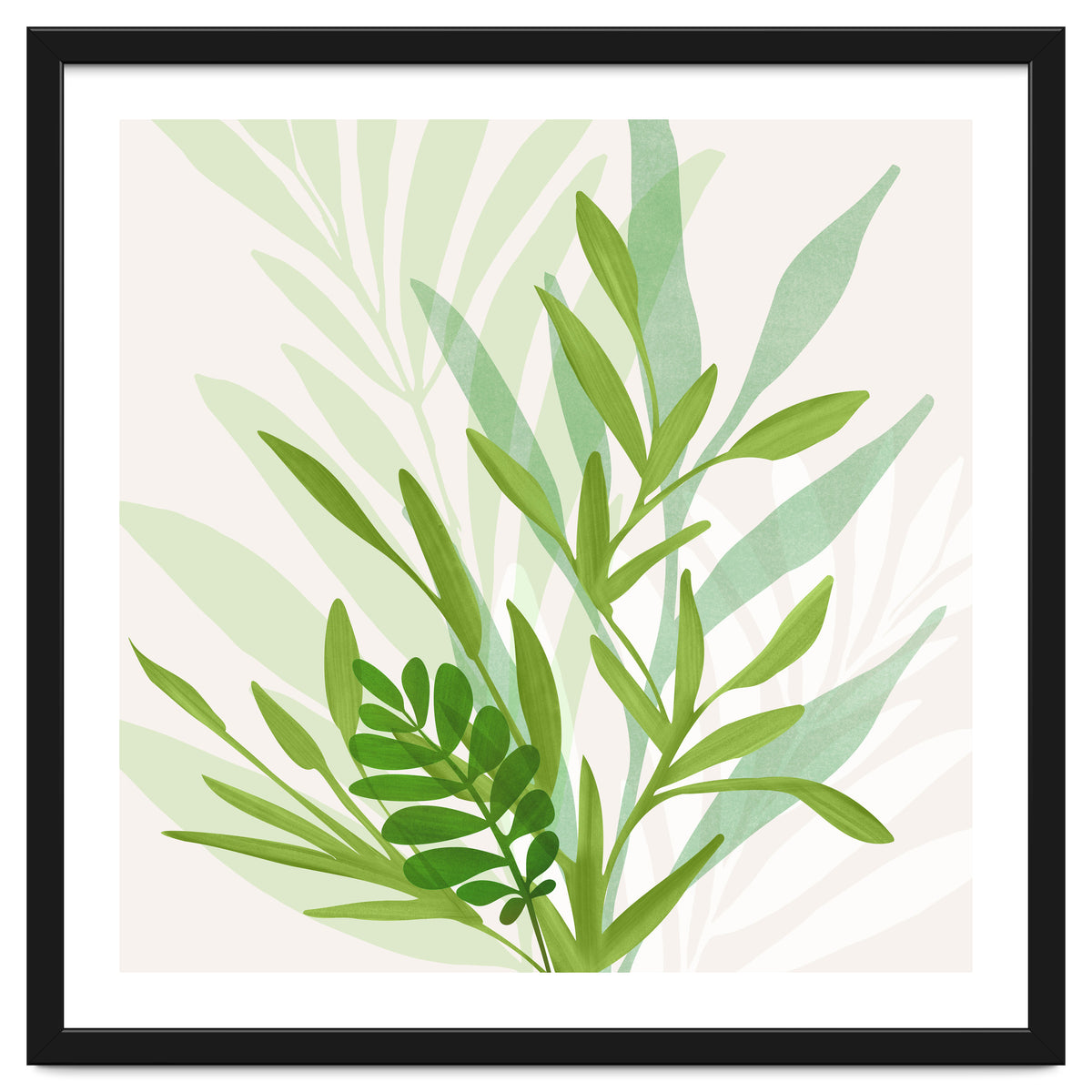 Wild Greenery Abstract Botanical
