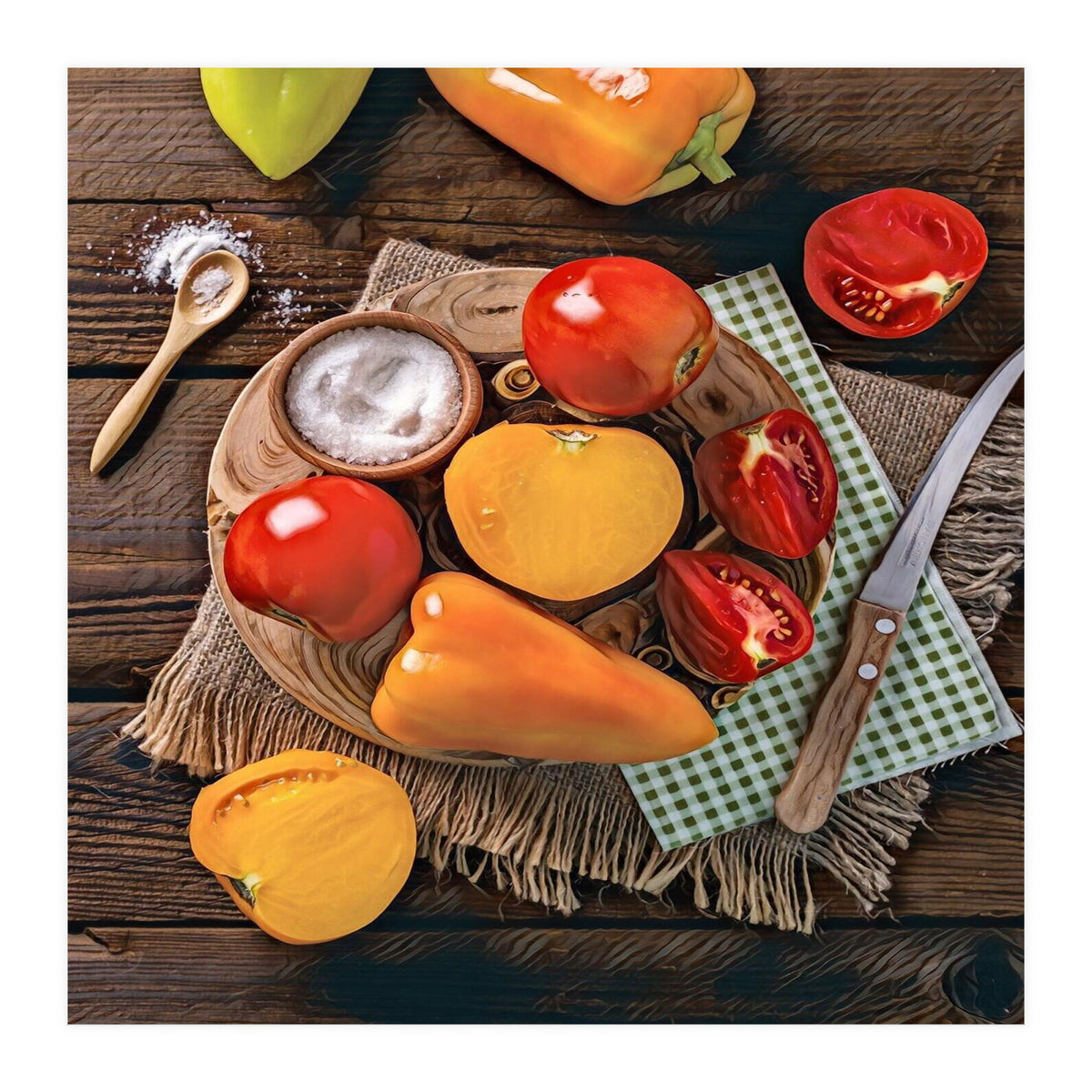 Bell peppers and tomatoes (Print Only)