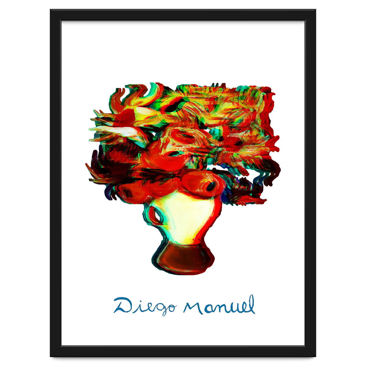 Florero Fondo Turquesa 3d