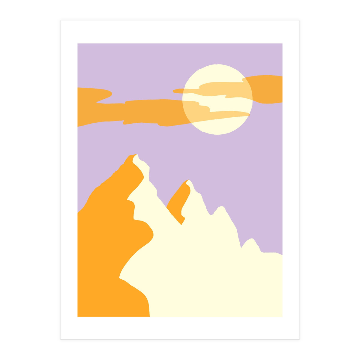Pastel Minimal Landscape (Print Only)