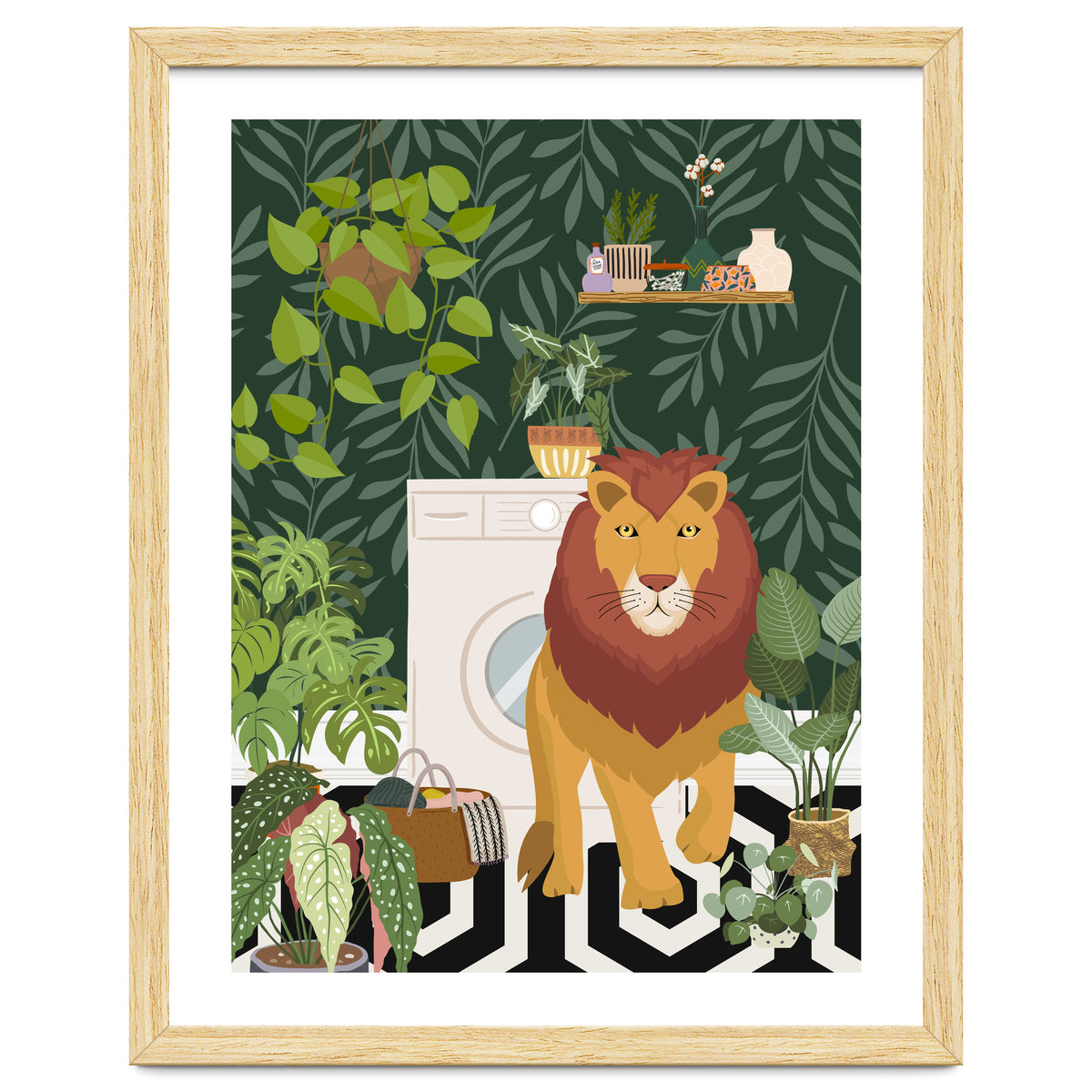 Lion in Laundry Room