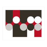 Geometric Shapes No. 33 - brown, red & white (Print Only) thumbnail