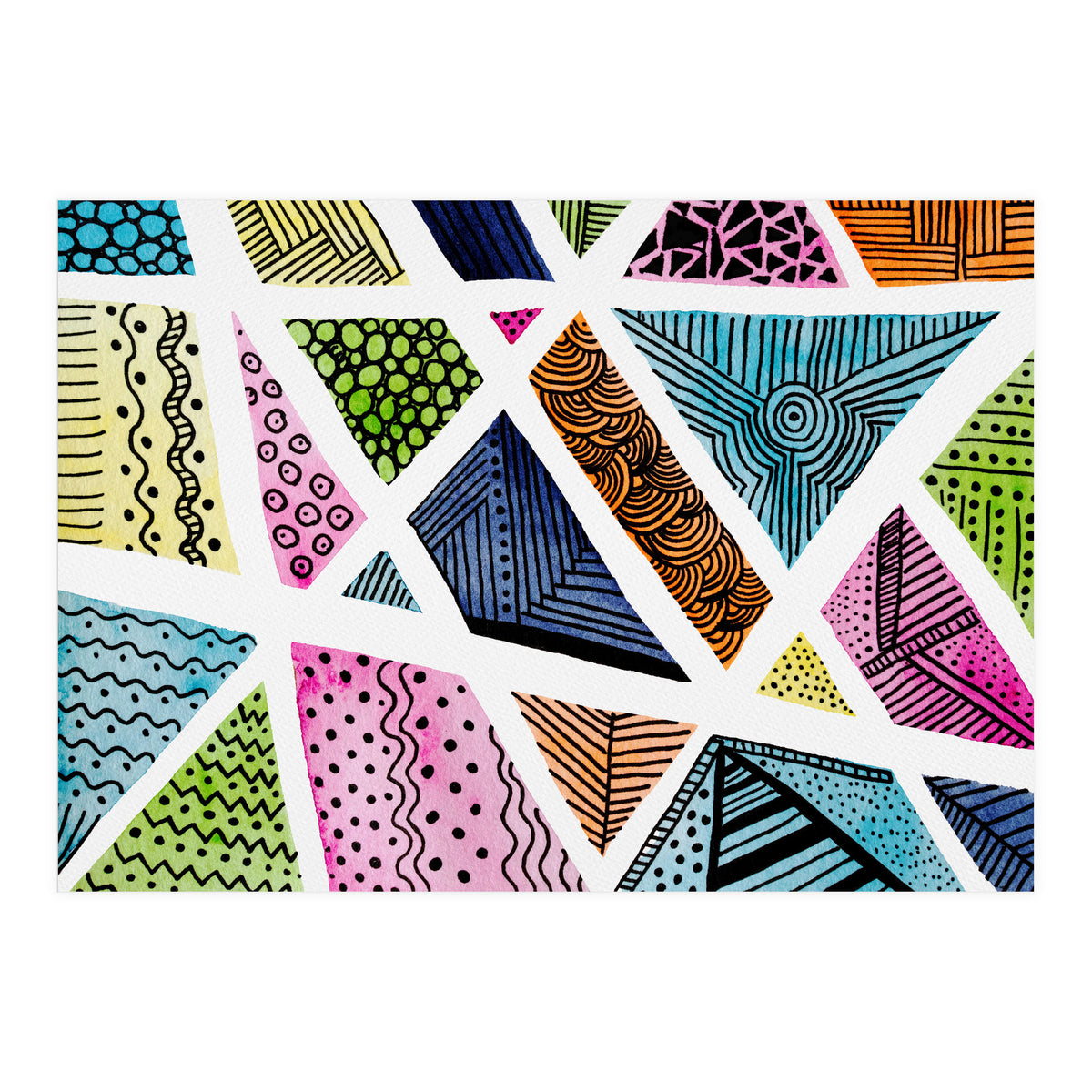 Geometric doodle pattern (Print Only)