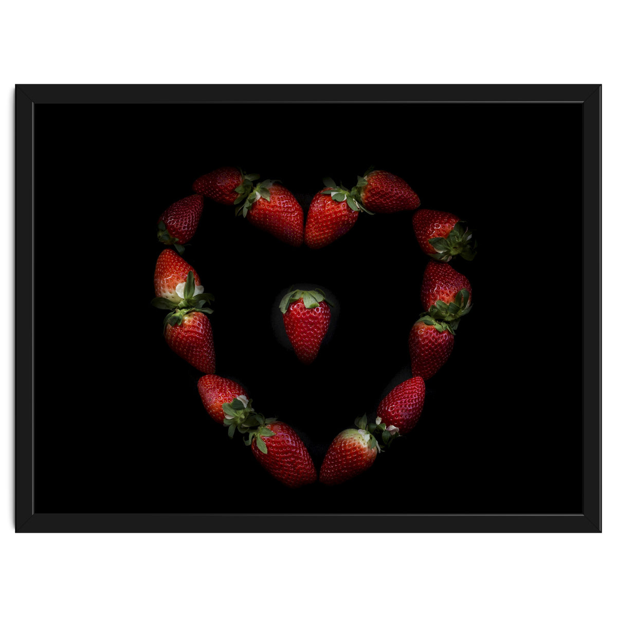 Heart of strawberries