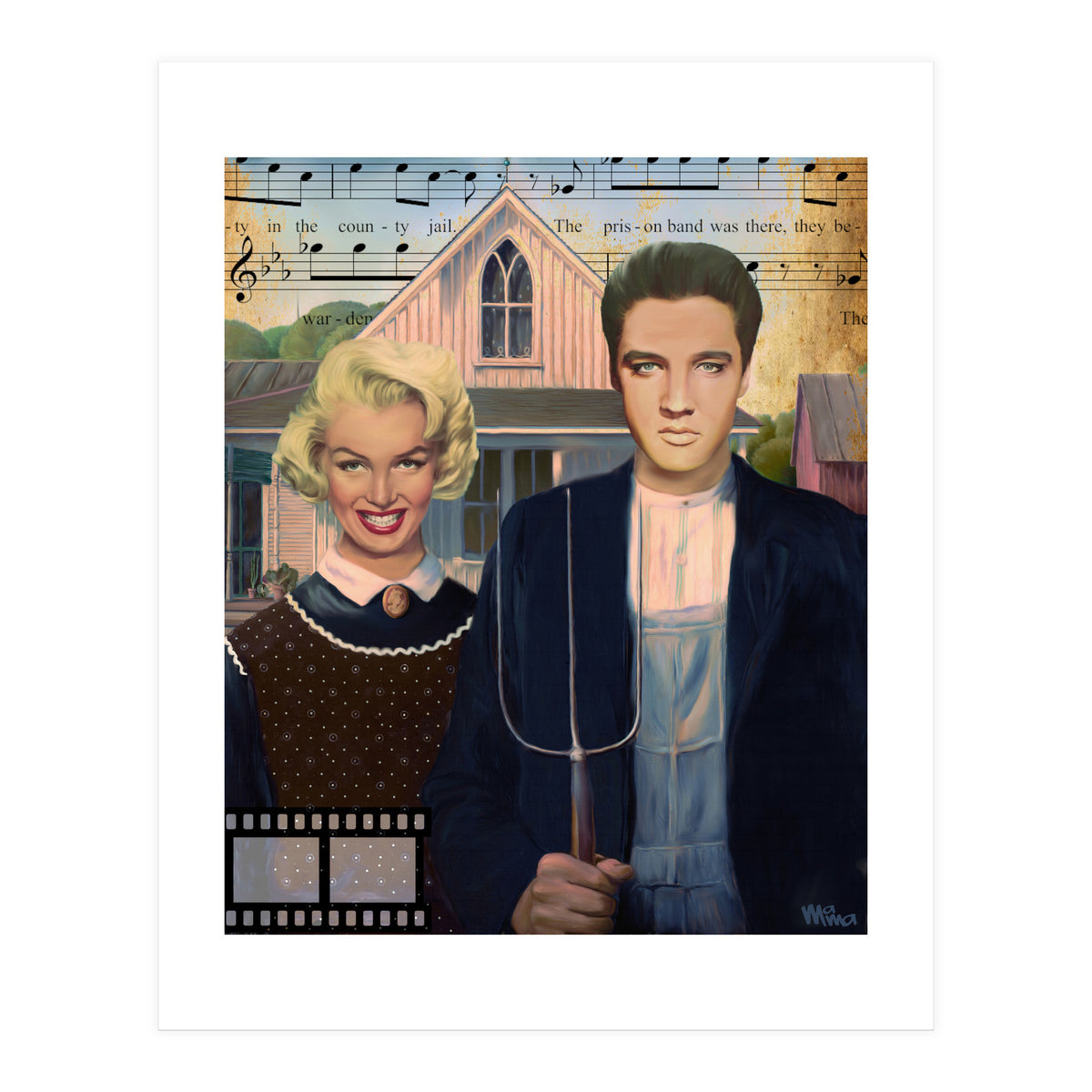 Tribute to Marilyn and Elvis (Print Only)