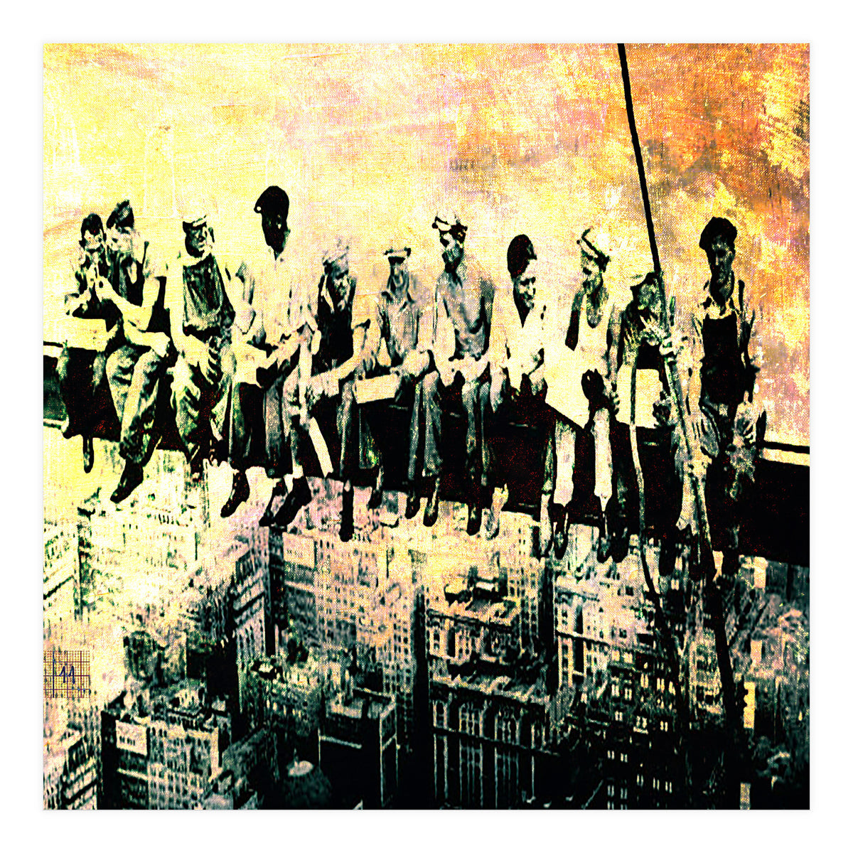 Rereading Lunch Atop A Skyscraper (Print Only)