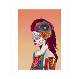 Mexican Skull Lady (Print Only) thumbnail