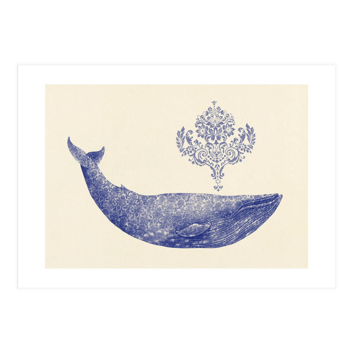 Damask Whale (Print Only)