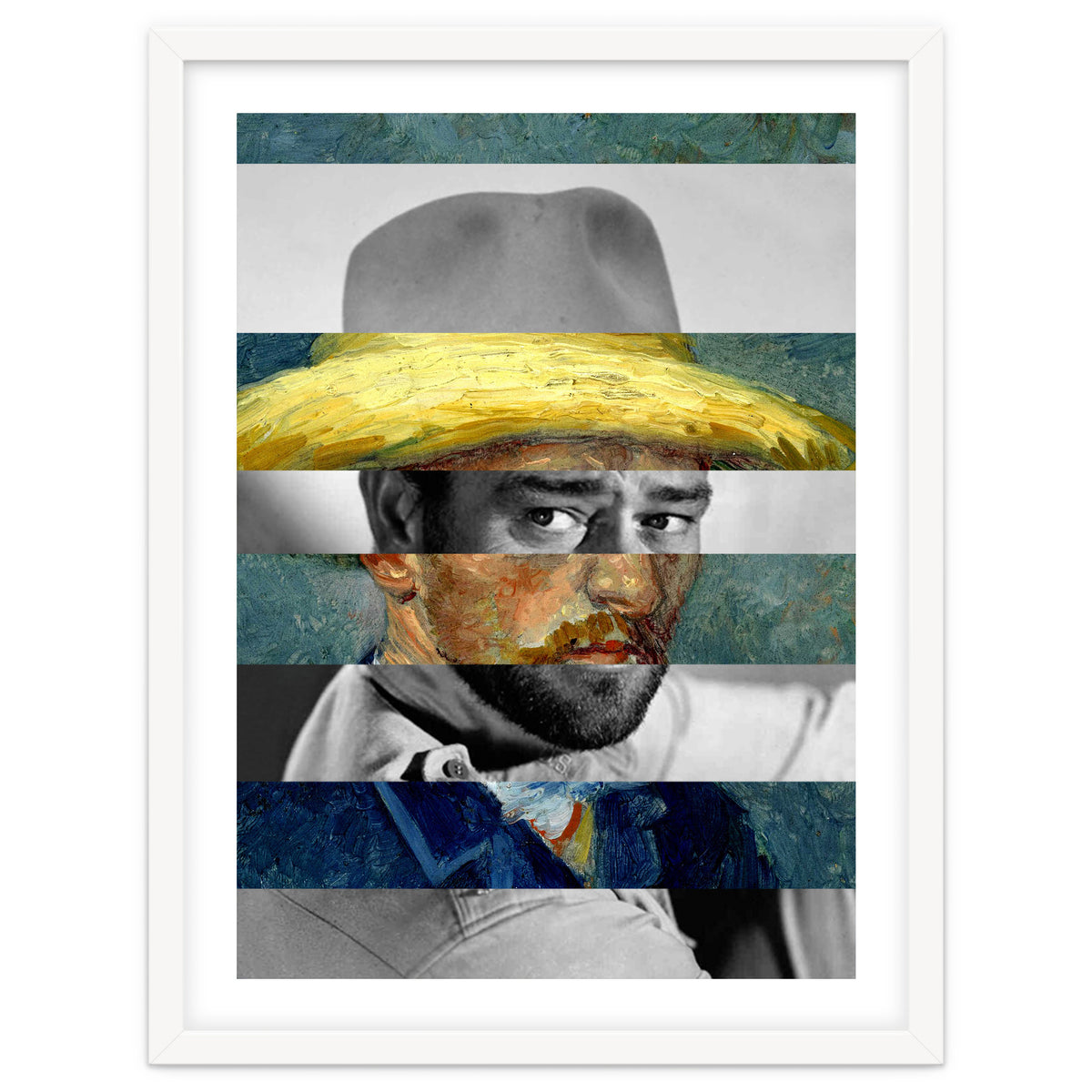 Van Gogh's Self Portrait With Straw Hat & John Wayne