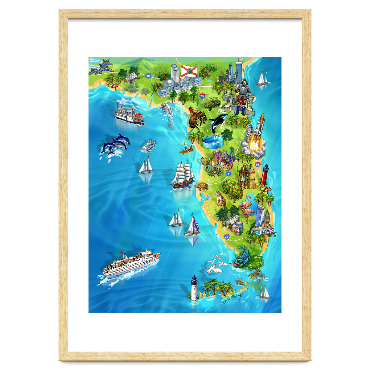 Florida Illustrated Map