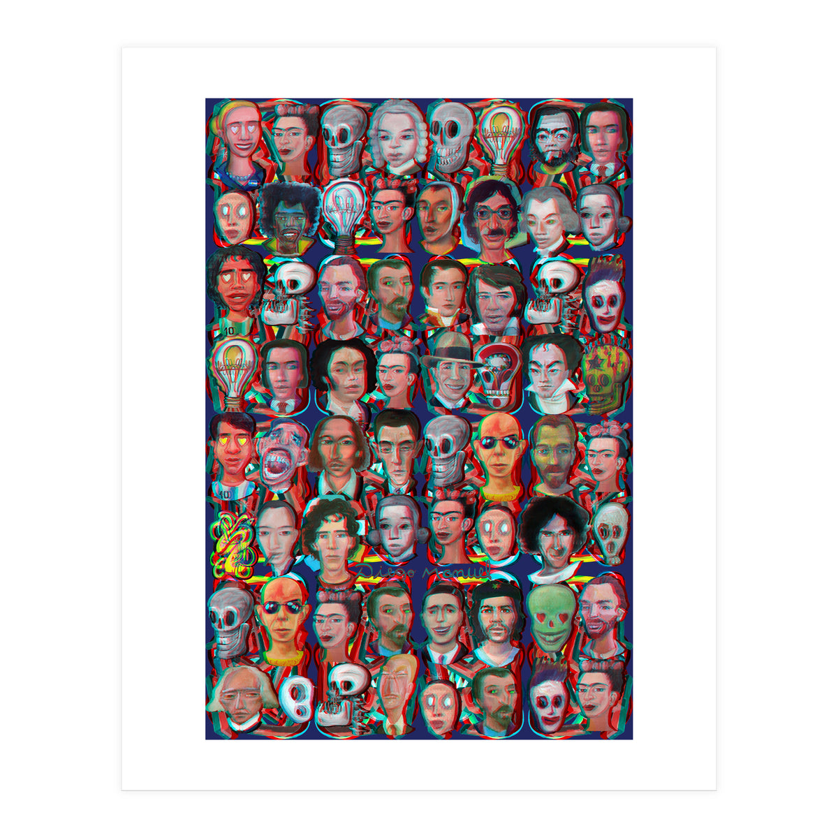 Formas 14 34 3d And Retratos 1 (Print Only)